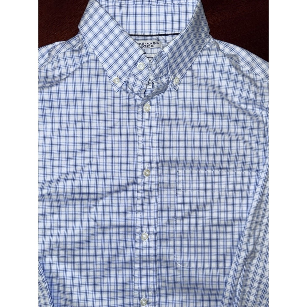Jos‎ A Bank 1905 Mens Dress Shirt Size 15 32 Tailored Fit Non‑Iron Stretch